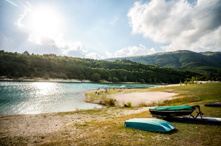 boat on lake, beautiful photo digital pictureの写真素材