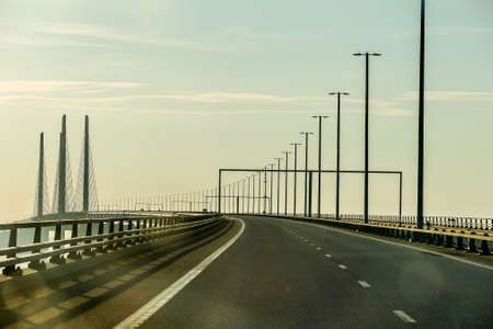 bridge in fog, beautiful photo digital pictureの写真素材