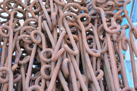 Photo Picture Heap of Scrap Metal Ready for Recyclingの写真素材