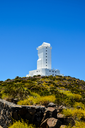 lighthouse on hillの写真素材