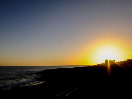 Spanish View Landscape in Tropical Volcanic Canary Islands Spainの写真素材