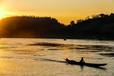 fisherman in boat, beautiful photo digital pictureの写真素材
