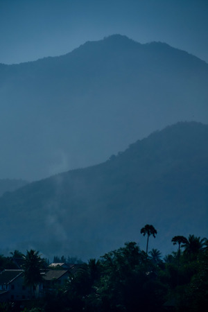 sunset in mountains, beautiful photo digital pictureの写真素材