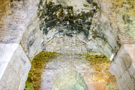 old stone wall with moss, beautiful photo digital pictureの写真素材