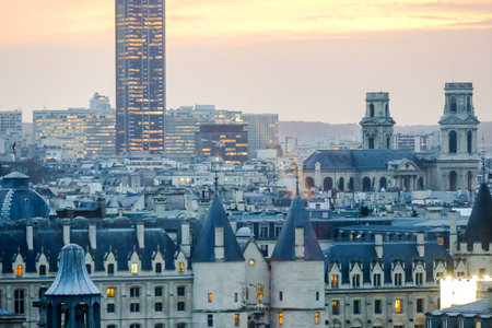 Photo image a Beautiful panoramic view of Paris Cityの写真素材