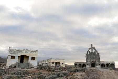 Abandoned Buildings of a Military Base in Tenerife Canary Islands Spain