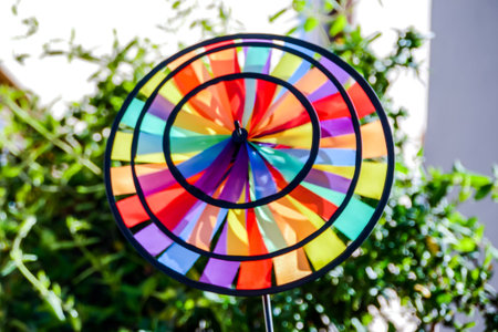 Photo of a Pinwheel toy Windmill garden