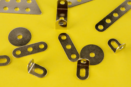 Close-up of aluminium joints for wood Object