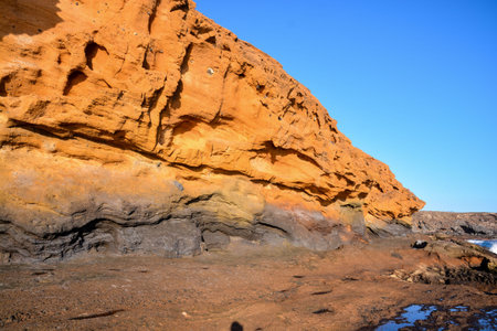 Photo Picture of the Beautiful Ocean Coast's View Montana Amarilla Tenerife
