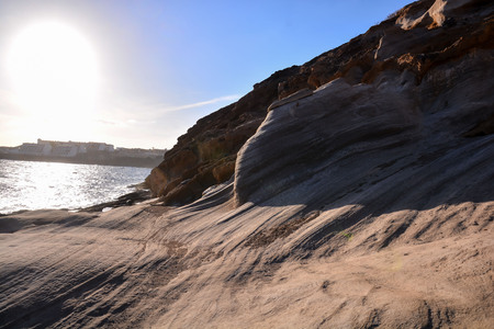 Photo Picture of the Beautiful Ocean Coast's View Montana Amarilla Tenerifeの写真素材