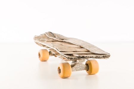 Photo Picture of a Vintage Style Concued Skateboard Backgroundの写真素材