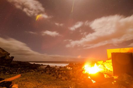 Photo Picture of a Camping in the night