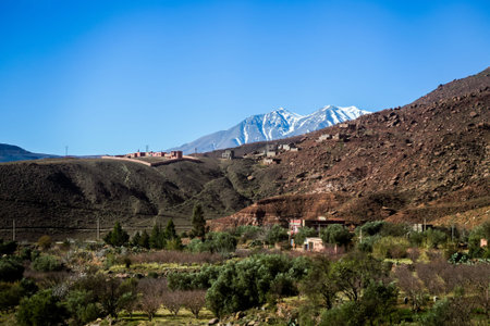 view of atlas mountains in morocco, beautiful photo digital pictureの写真素材
