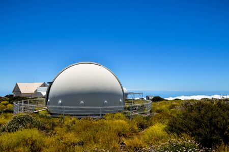 Telescopes of the Teide Astronomical Observatory in Tenerife, Spain.の写真素材