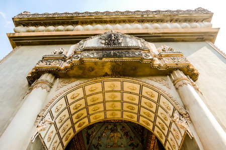 Detail of a cathedral in Rome Italyの写真素材