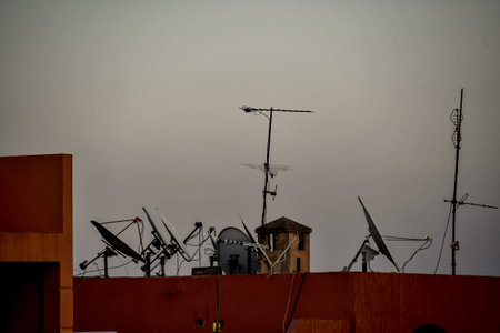 silhouette of antenna, beautiful photo digital picture
