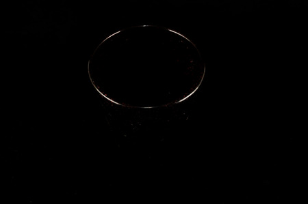 Close-up of water glass Object on a White Backgroundの写真素材