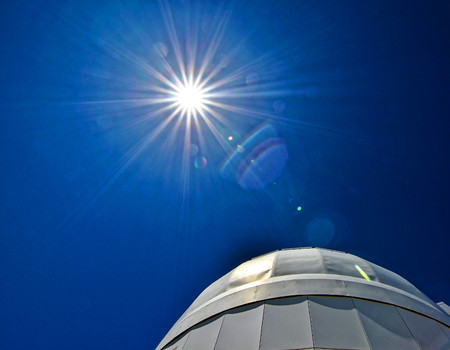 Telescopes of the Teide Astronomical Observatory in Tenerife, Spain.の写真素材