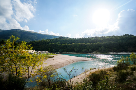 lake in the mountains, beautiful photo digital pictureの写真素材