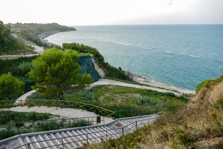 Ortona Italy city on the Adriatic sea with great port medieval castle and nice historic center Abruzzoの写真素材