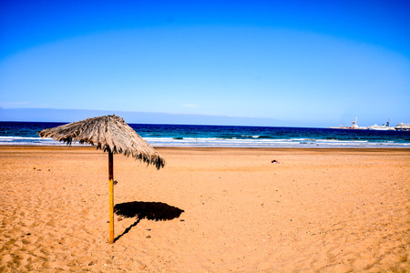 Photo of Beach Umbrella in Canary Islands Spain Europeの写真素材
