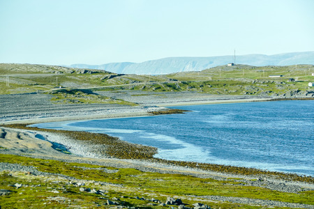 landscape with lake and mountains, beautiful photo digital pictureの写真素材