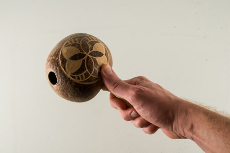 cuban music instrument maracas on a isolated background