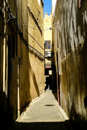narrow street in old town, beautiful photo digital pictureの写真素材