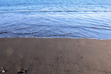 Dry Lava Coast Beach in the Atlantic Ocean
