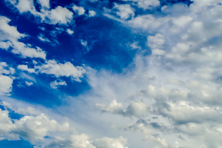blue sky with clouds, beautiful photo digital pictureの写真素材