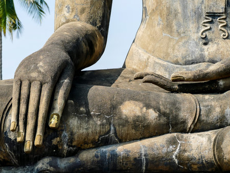 statue of buddha in ayutthaya thailand, beautiful photo digital pictureの写真素材