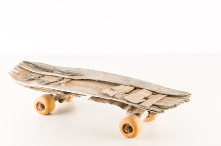Photo Picture of a Vintage Style Concued Skateboard Background
