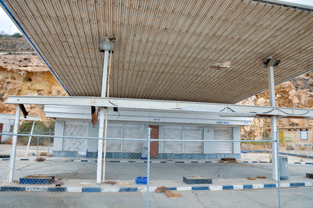Abandoned Gas Station In Andalucia South Spainの写真素材