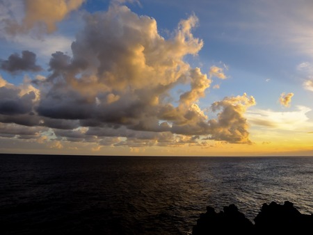 Spanish View Landscape in Tropical Volcanic Canary Islands Spainの写真素材