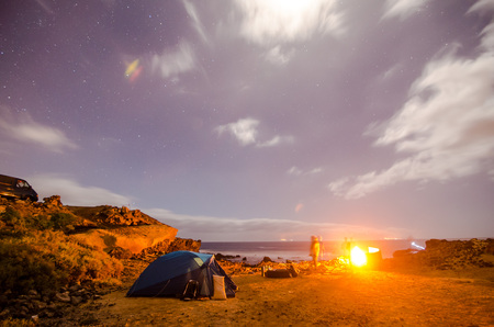 Photo Picture of a Camping in the nightの写真素材