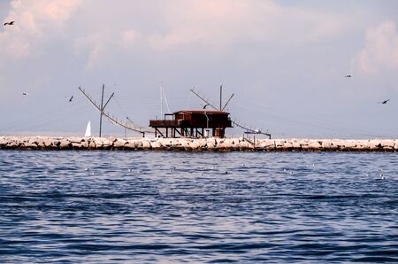 Traditional Fishing Europen House near Venice in Italyの写真素材