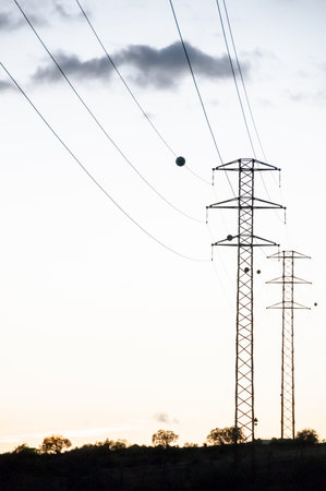 High Voltage Electric Transmission Tower Energy Pylon