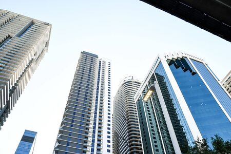 skyscrapers in hong kong, photo as a background, digital imageの写真素材