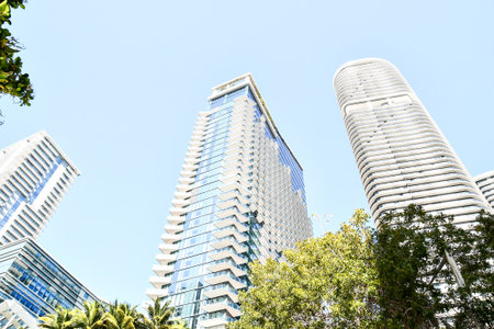 skyscrapers in hong kong, photo as a background, digital imageの写真素材