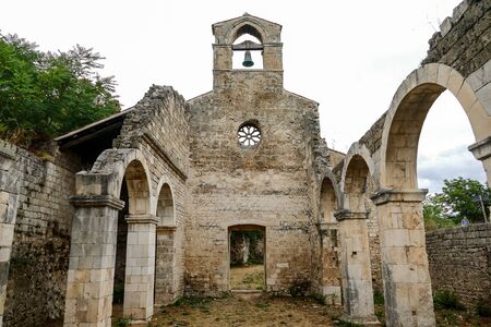 San Clemente abbey church ruins Abruzzo regionの写真素材
