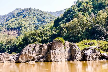waterfall in mountains, beautiful photo digital pictureの写真素材