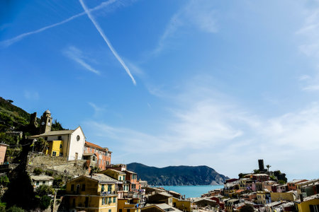 view of the town in greece, beautiful photo digital picture