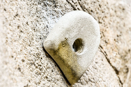 Close up shot of the equipment use for Wall Climbing, baclground