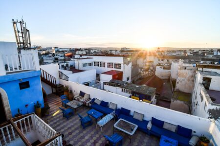 view of Essaouira Medina City of Morocco Africa, in the atlantic coast near Marrakechの写真素材