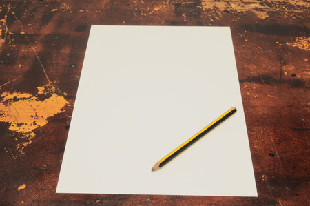 Exam Concept Picture Paper Sheet on a Wooden Table