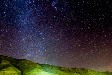 background with stars and moon, beautiful photo digital pictureの写真素材