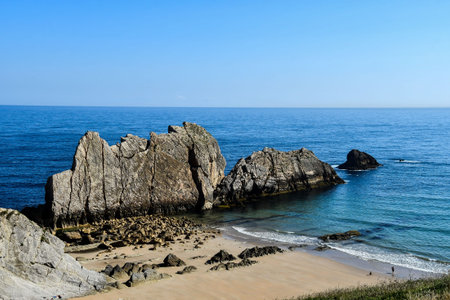 rocks and sea, photo as a background, digital image