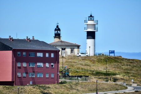 lighthouse on coast of sea, photo as a background, digital image
