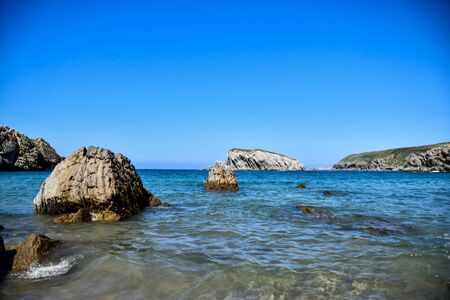 rock and sea, photo as a background, digital imageの写真素材