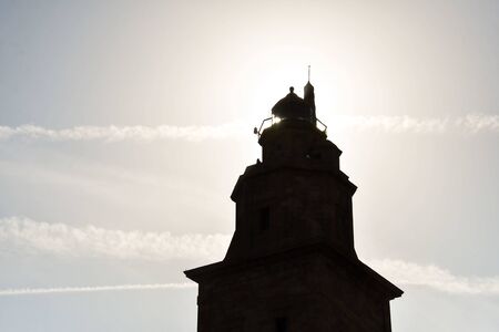 tower at sunset, photo as a background, digital imageの写真素材
